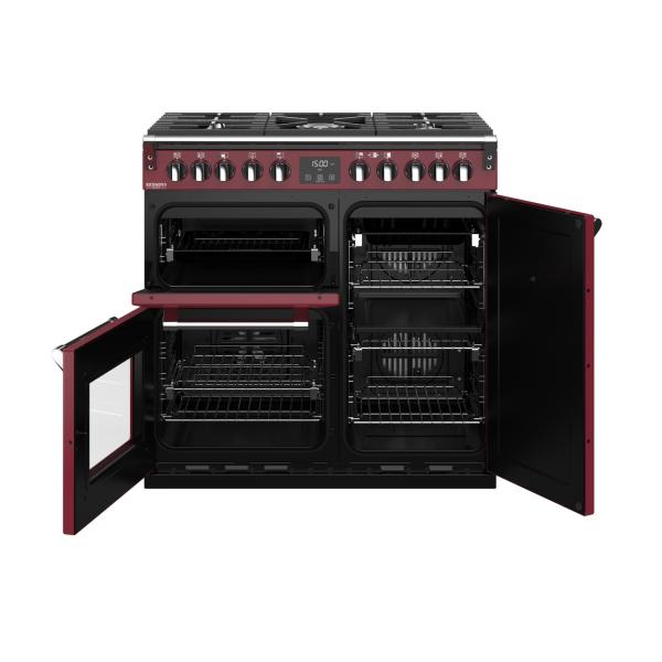 STOVES RICHMOND Deluxe S900 DF GAS CB Chili Red/Chrom