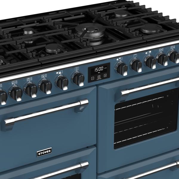 STOVES RICHMOND Deluxe S1000 DF GAS CB Thunder Blue/Chrom