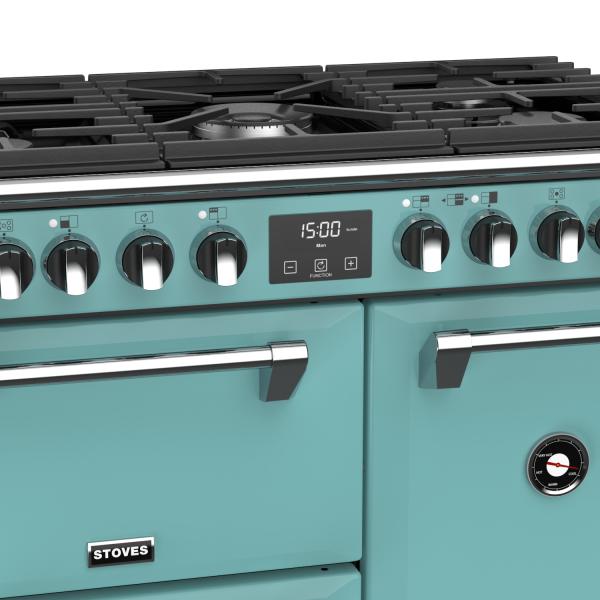 STOVES RICHMOND Deluxe S900 DF GAS CB Country Blue/Chrome 