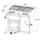 POÊLES RICHMOND Deluxe S900 DF GAZ CB Country Blue/Chrome 
