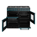 STOVES RICHMOND Deluxe S1000 DF GAS CB Kingfisher Teal/Chrome 
