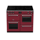 STOVES RICHMOND Deluxe S1000 EGG INDUCTION CB Chili Red/Chrome 