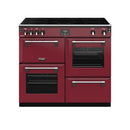 STOVES RICHMOND Deluxe S1000 EGG INDUCTION CB Chili Red/Chrome 