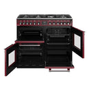 STOVES RICHMOND Deluxe S1000 DF GAS CB Chili Red/Chrome 
