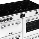 STOVES RICHMOND Deluxe S1000 EGG INDUCTION CB Icy White/Chrome 