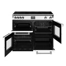 STOVES RICHMOND Deluxe S1000 EGG INDUCTION CB Icy White/Chrome 