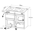 STOVES RICHMOND Deluxe S1000 EGG INDUCTION CB Icy White/Chrome 