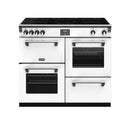 STOVES RICHMOND Deluxe S1000 EGG INDUCTION CB Icy White/Chrome 