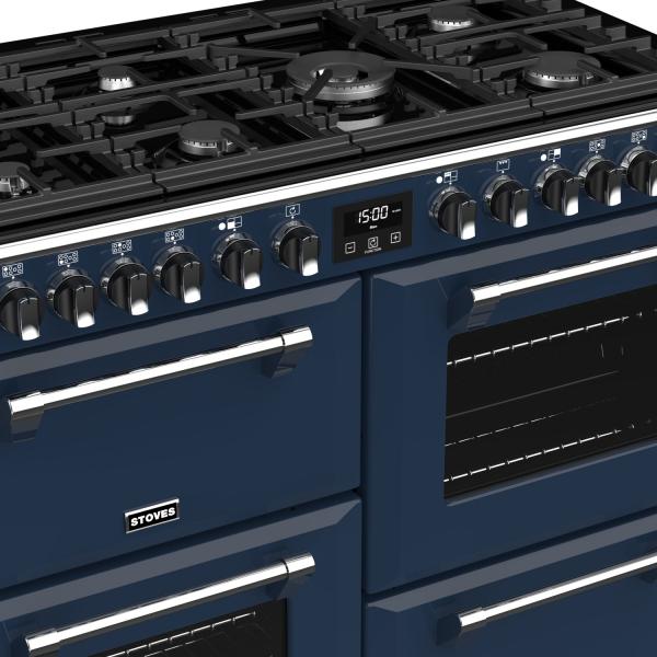 STOVES RICHMOND Deluxe S1100 DF GAS CB Midnight Blue/Chrom