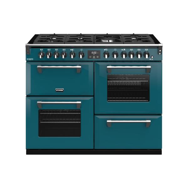 STOVES RICHMOND Deluxe S1100 DF GAS CB Kingfisher Teal/Chrome 