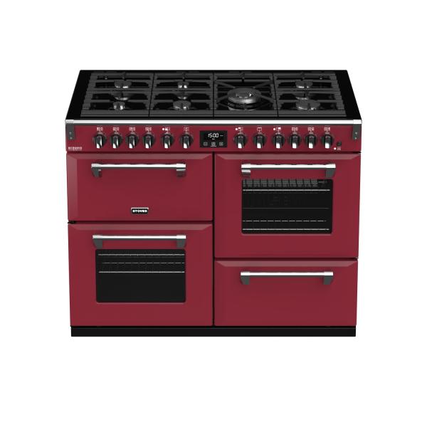 STOVES RICHMOND Deluxe S1100 DF GAS CB Chili Red/Chrome 