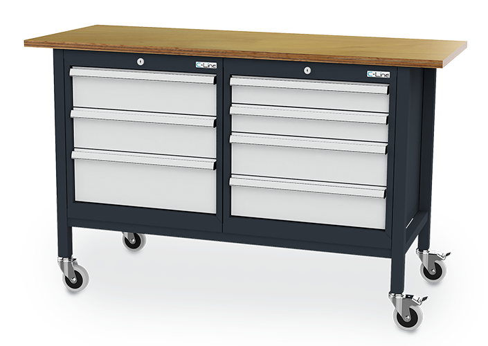 Mobile box workbench, WxDxH 1500x600x960 mm