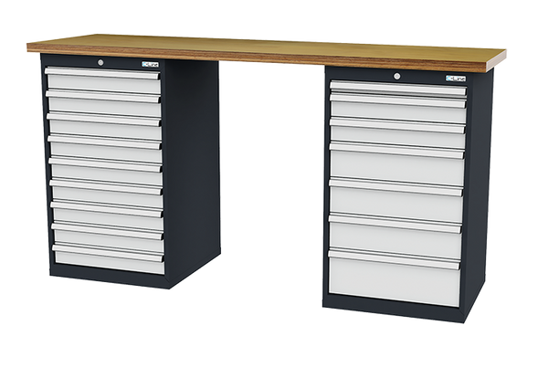 Reihenwerkbank, BxTxH 2000x600x1060 mm