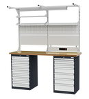 Row workbench with workbench structure, WxH 2000x2310 mm