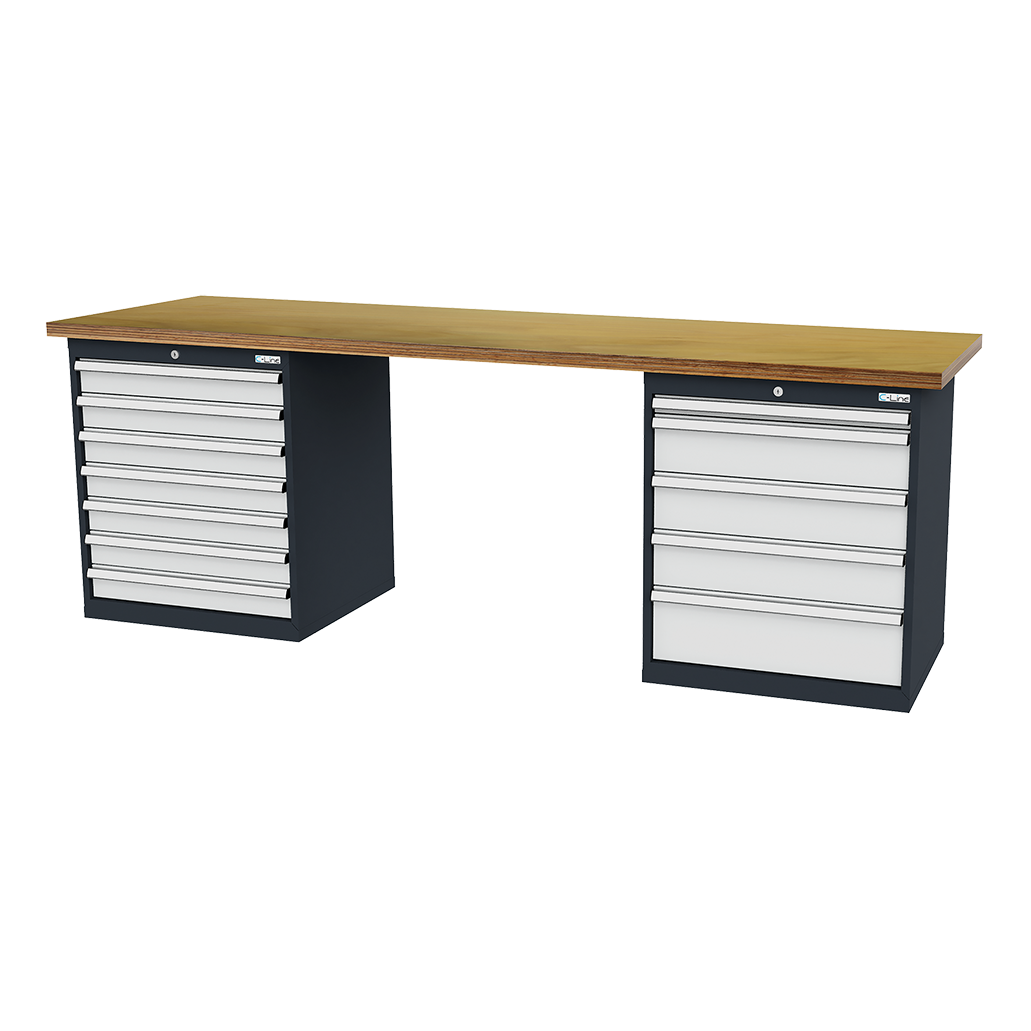 Reihenwerkbank, BxTxH 2500x600x860 mm