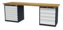 Row workbench, WxDxH 2500x600x860 mm