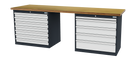 Row workbench, WxDxH 2500x600x860 mm