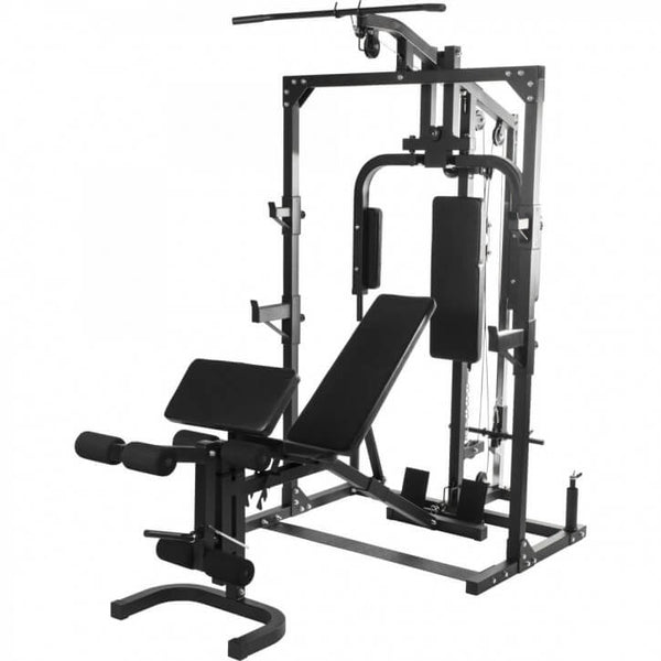 GORILLA SPORTS Home Gym mit verstellbarer Hantelbank