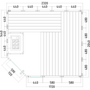 Sentiotec Harvia Comfort Corner Large solid sauna