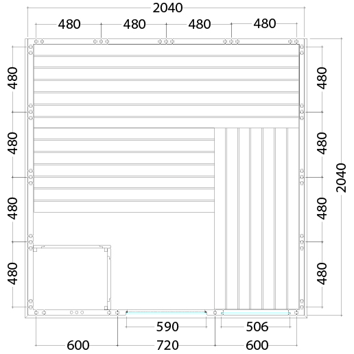 Sentiotec Harvia Komfort Grote massieve sauna
