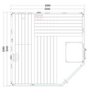 Sentiotec Harvia Alaska Corner Infra+ solid sauna: sauna-infra combination