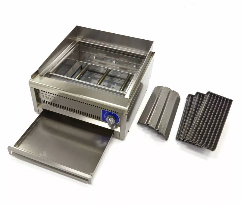 MAXIMA Gastro Charcoal Grill - Double Unit - 60 cm Deep - Gas