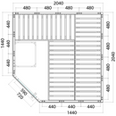 Harvia Wellfun Corner Massivsauna